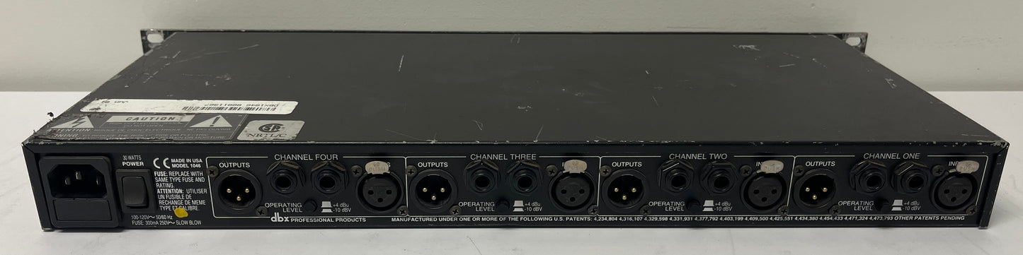 dbx 1046 Quad Compressor, dbx 1046 Limiter, dbx 1046 Compressor, dbx 1046, dbx Compressor, dbx Limiter, We Sell Professional Audio Equipment. Audio Systems, Amplifiers, Consoles, Mixers, Electronics, Entertainment, Live Sound