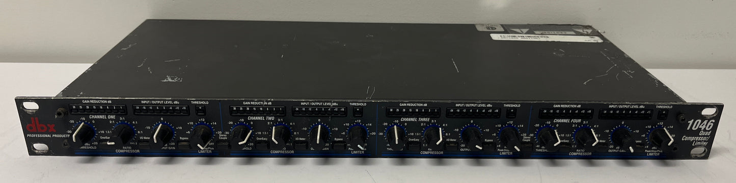 dbx 1046 Quad Compressor, dbx 1046 Limiter, dbx 1046 Compressor, dbx 1046, dbx Compressor, dbx Limiter, We Sell Professional Audio Equipment. Audio Systems, Amplifiers, Consoles, Mixers, Electronics, Entertainment, Live Sound
