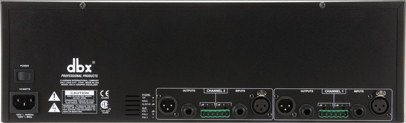 dbx iEQ-31 Equalizer/Limiter with TYPE V NR and AFS