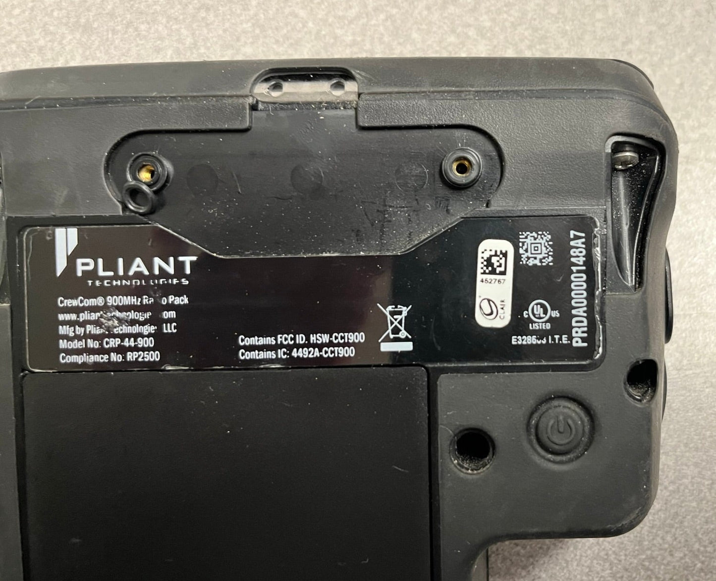 Wireless Intercom, Pliant Technologies CRP-44-900 CrewCom 900MHz 4-Vol/4-Conf Radio Pack, Pliant Technologies CRP-44-900, Pliant Technologies, Pliant Technologies Radio Pack, Pliant Technologies CrewCom, Pliant Technologies Wireless Radio Pack, We Sell Professional Audio Equipment. Audio Systems, Amplifiers, Consoles, Mixers, Electronics, Entertainment, Live Sound.