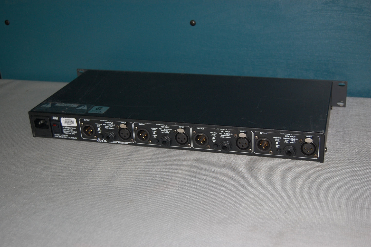 Used DBX 1074 Quad Gate for Sale. 					We Sell Professional Audio Equipment. Audio Systems, Amplifiers, Consoles, Mixers, Electronics, Entertainment, Sound, Live.