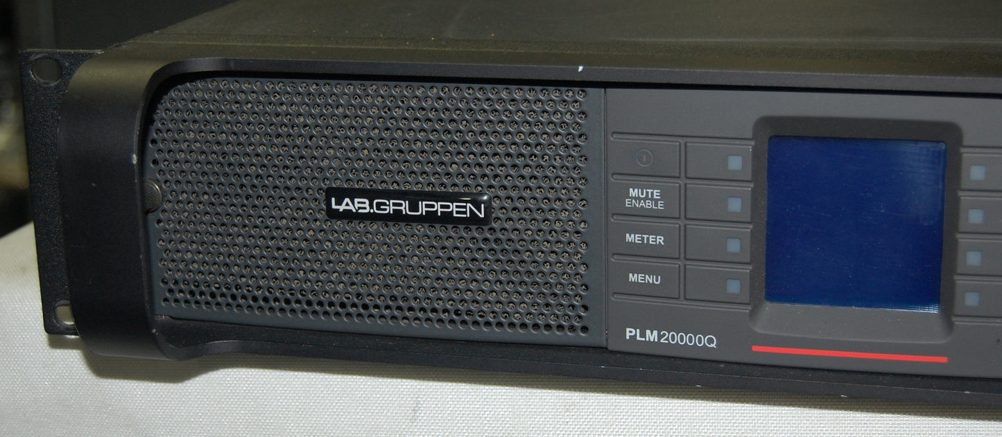 Used Lab Gruppen PLM 20000Q Amplifier for Sale. We Sell Professional Audio Equipment. Audio Systems, Amplifiers, Consoles, Mixers, Electronics, Entertainment, Sound, Live.