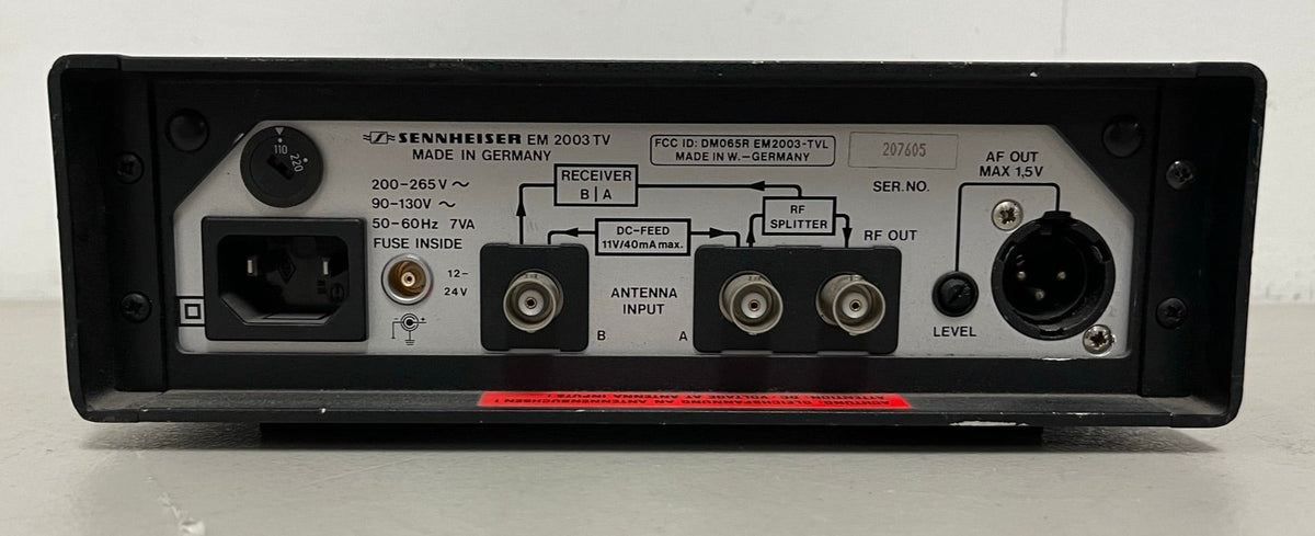 Sennheiser Mikroport UHF Diversity Receiver EM 2003, Back