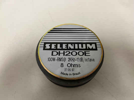 Used Selenium DH200E 8 ohm Compression Driver for Sale. We Sell Professional Audio Equipment. Audio Systems, Amplifiers, Consoles, Mixers, Electronics, Entertainment, Sound, Live.