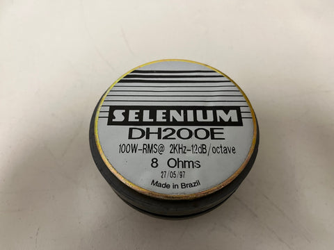 Used Selenium DH200E 8 ohm Compression Driver for Sale. We Sell Professional Audio Equipment. Audio Systems, Amplifiers, Consoles, Mixers, Electronics, Entertainment, Sound, Live.