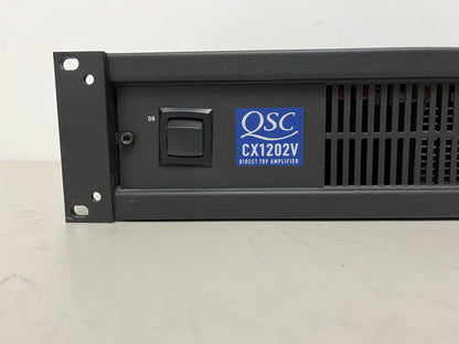 Used QSC CX1202V Power Amplifier for Sale. We Sell Professional Audio Equipment. Audio Systems, Amplifiers, Consoles, Mixers, Electronics, Entertainment, Sound, Live.