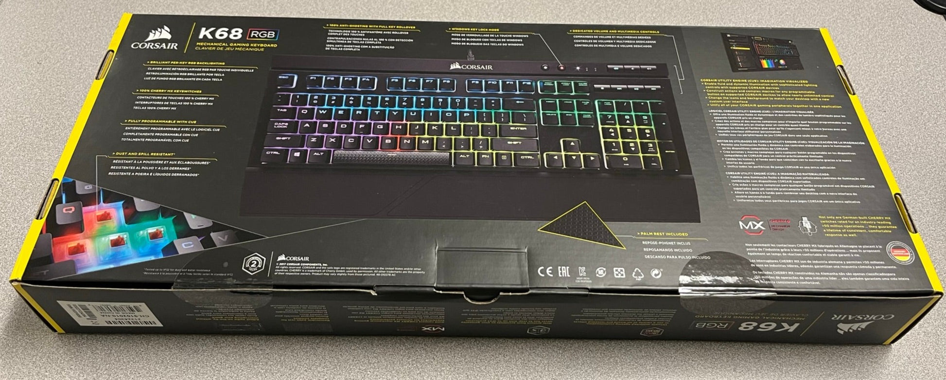 Corsair K68 Mechanical Gaming Keyboard, Cherry MX Red, We Sell Professional Audio Equipment. Audio Systems, Amplifiers, Consoles, Mixers, Electronics, Entertainment, Sound, Live. 