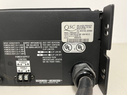 Used QSC PowerLight 4.0 Pro Audio Power Amplifier 4000W for Sale. We Sell Professional Audio Equipment. Audio Systems, Amplifiers, Consoles, Mixers, Electronics, Entertainment, Sound, Live