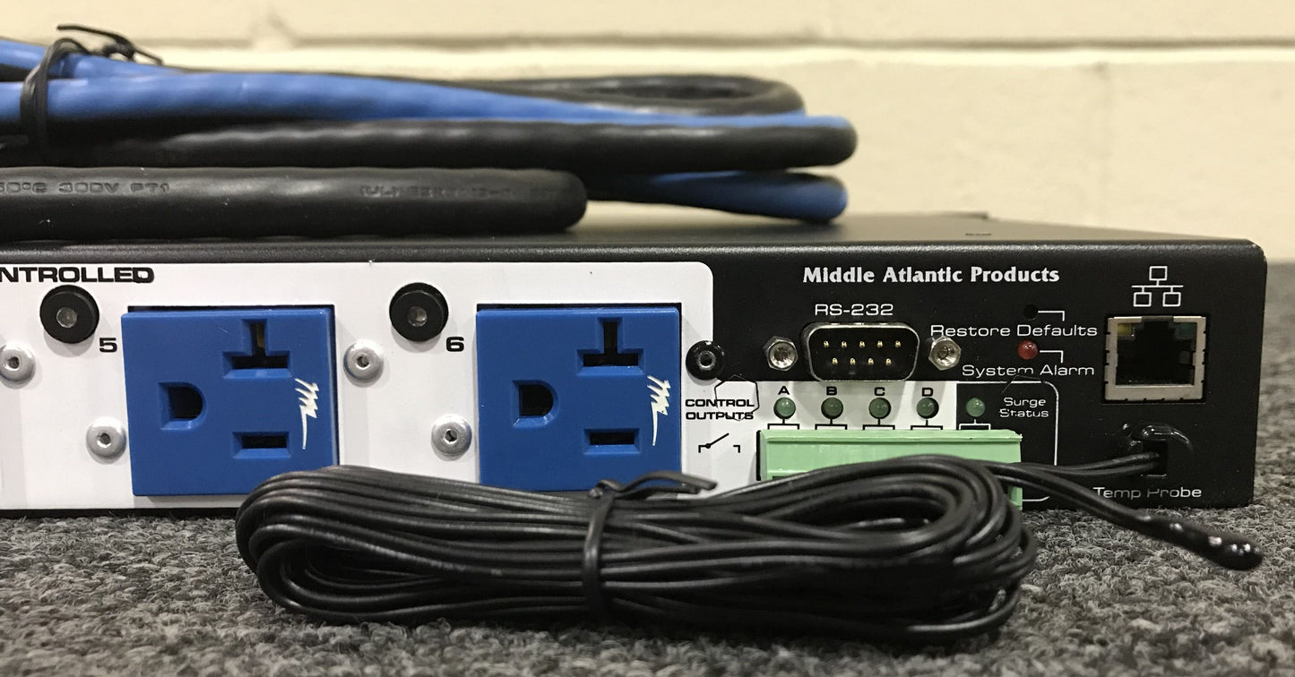 Middle Atlantic Products RLNK-SW620R Remote Control AC Power Strip. We Sell Professional Audio Equipment. Audio Systems, Amplifiers, Consoles, Mixers, Electronics, Entertainment, Sound, Live.